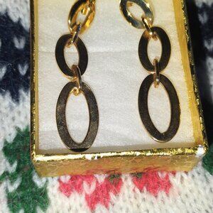 14k solid gold dangling earrings